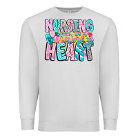 Dove Grey Nursing is a work of heart Premium Sweatshirt - CowhideDigitalArt