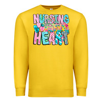 Lemon Nursing is a work of heart Premium Sweatshirt - CowhideDigitalArt