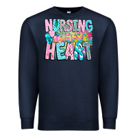 Navy Nursing is a work of heart Premium Sweatshirt - CowhideDigitalArt