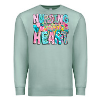 Seafoam Nursing is a work of heart Premium Sweatshirt - CowhideDigitalArt