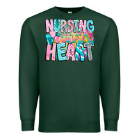 Sports Green Nursing is a work of heart Premium Sweatshirt - CowhideDigitalArt