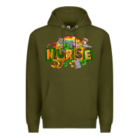 Army Green nurse st patricks Premium Hoodie - FaDigitalArtStudio