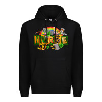 Black nurse st patricks Premium Hoodie - FaDigitalArtStudio