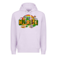 Lilac nurse st patricks Premium Hoodie - FaDigitalArtStudio