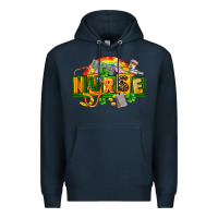 Navy nurse st patricks Premium Hoodie - FaDigitalArtStudio