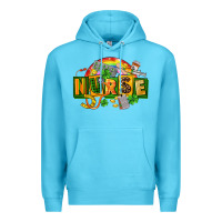 Ocean Blue nurse st patricks Premium Hoodie - FaDigitalArtStudio