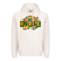 Pale Pink nurse st patricks Premium Hoodie - FaDigitalArtStudio