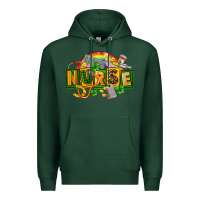 Sports Green nurse st patricks Premium Hoodie - FaDigitalArtStudio