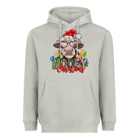 Moon Dust Mooey Christmas Heavyweight Hoodie - CowhideDigitalArt