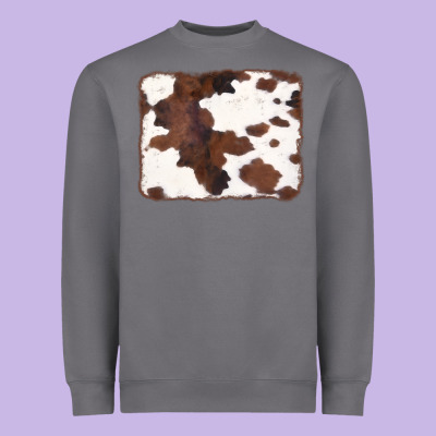 Brown Cowhide Background Heavyweight Sweatshirt Designed By Cowcowdesign
