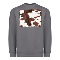Storm Brown Cowhide Background Heavyweight Sweatshirt - CowCowDesign