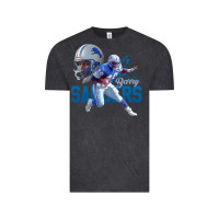 Vintage Black barry sanders gift Vintage Tee - tuanDangUi