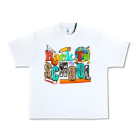 White back to school Urban Heavy Tee - NancyCooperArtShop
