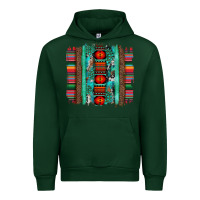 Forest Green serape aztec leopard and turquoise glitter with gemstone brushstroke Urban Hoodie - Artiststas