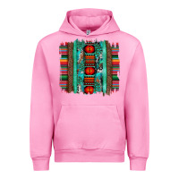Fuchsia Pink serape aztec leopard and turquoise glitter with gemstone brushstroke Urban Hoodie - Artiststas