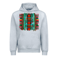 Heather Grey serape aztec leopard and turquoise glitter with gemstone brushstroke Urban Hoodie - Artiststas