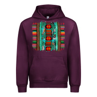 Mauve Wine serape aztec leopard and turquoise glitter with gemstone brushstroke Urban Hoodie - Artiststas