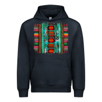 Navy serape aztec leopard and turquoise glitter with gemstone brushstroke Urban Hoodie - Artiststas