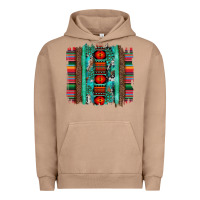 Pigment Burro serape aztec leopard and turquoise glitter with gemstone brushstroke Urban Hoodie - Artiststas