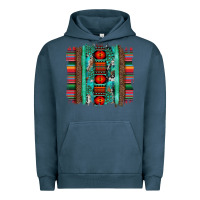 Pigment Midnight Navy serape aztec leopard and turquoise glitter with gemstone brushstroke Urban Hoodie - Artiststas