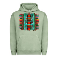 Pigment Oil Green serape aztec leopard and turquoise glitter with gemstone brushstroke Urban Hoodie - Artiststas