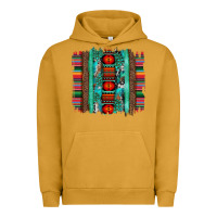Pigment Peanut Butter serape aztec leopard and turquoise glitter with gemstone brushstroke Urban Hoodie - Artiststas