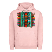 Pigment Salmon serape aztec leopard and turquoise glitter with gemstone brushstroke Urban Hoodie - Artiststas