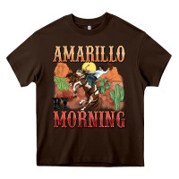 Chocolate Brown amarillo by morning Heavy Core Tee - MaliasSmallBusiness