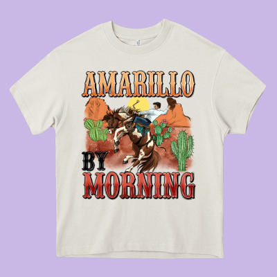 Amarillo By Morning Heavy Core Tee Designed By Maliassmallbusiness