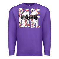 Purple baseball mama Premium Sweatshirt - CowhideDigitalArt