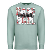 Seafoam baseball mama Premium Sweatshirt - CowhideDigitalArt