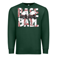 Sports Green baseball mama Premium Sweatshirt - CowhideDigitalArt