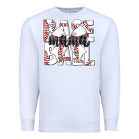 White baseball mama Premium Sweatshirt - CowhideDigitalArt