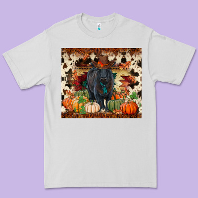 Fall Black Angus Premium Tee Designed By Ranaportraitstore