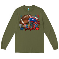 Army Green Touchdown season American football 4th of july Long Sleeve Tee - HowdyJamesFarm