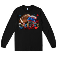 Black Touchdown season American football 4th of july Long Sleeve Tee - HowdyJamesFarm