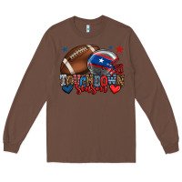 Chestnut Touchdown season American football 4th of july Long Sleeve Tee - HowdyJamesFarm