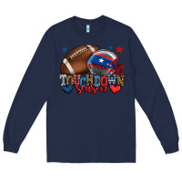 Navy Touchdown season American football 4th of july Long Sleeve Tee - HowdyJamesFarm