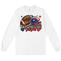 White Touchdown season American football 4th of july Long Sleeve Tee - HowdyJamesFarm