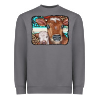 Storm Cows Serape Leopard Gemstone Heavyweight Sweatshirt - CowCowDesign