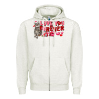 Oatmeal Heather love you forever Zipper Hoodie - FaDigitalArtStudio