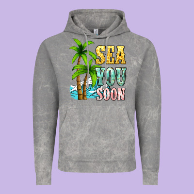 Sea You Soon Vintage Hoodie Designed By Nancycooperartshop