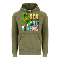 Vintage Olive Sea you soon Vintage Hoodie - NancyCooperArtShop