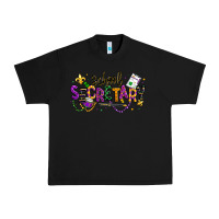 Black mardi gras school secretary Urban Heavy Tee - texasbilliewilder