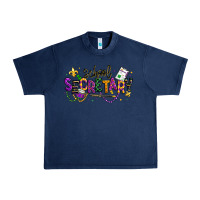 Navy mardi gras school secretary Urban Heavy Tee - texasbilliewilder