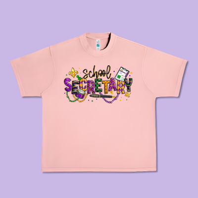Mardi Gras School Secretary Urban Heavy Tee Designed By Texasbilliewilder