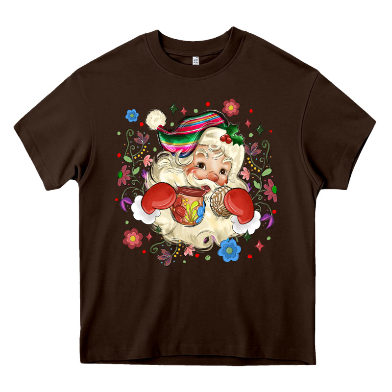 Mexican Christmas Santa Heavy Core Tee by MaliasSmallBusiness | Teevron