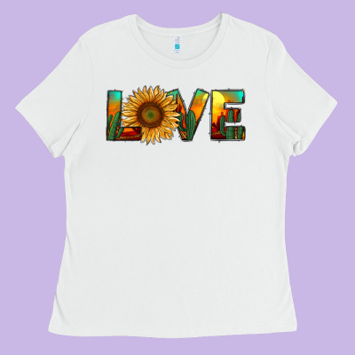 Desert Sunflower Love Ladies Tee Designed By Ranaportraitstore
