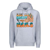 Heather Grey ask me about my nails bbs Premium Hoodie - BundleAndBundleShop