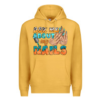 Mustard ask me about my nails bbs Premium Hoodie - BundleAndBundleShop